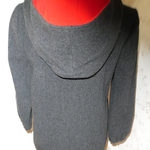 VINTAGE MACKINTOSH VESTCOAT-WOOL-DEEP GREY AND RED-SIZ 6-MADE I N USA - Picture 4 of 9